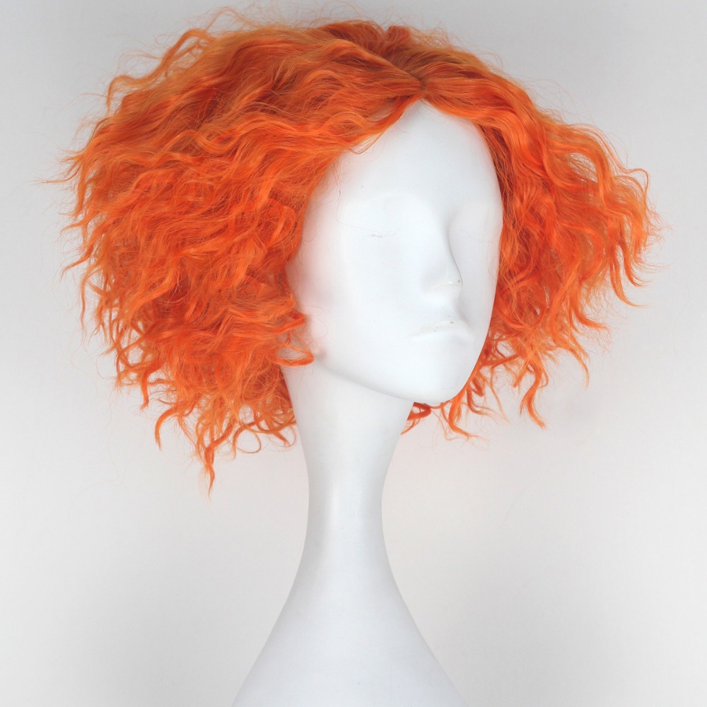 Alice in Wonderland 2 Mad Hatter Tarrant Hightopp Orange Wig