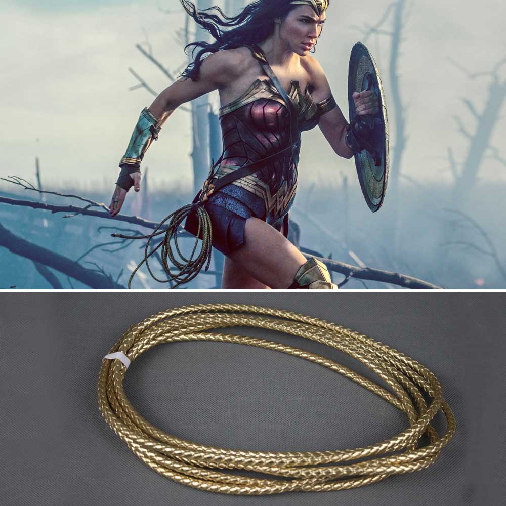 Wonder Woman Lasso of Truth Rope Diana Prince Weapons Superheroe Cosplay Props Accessories Movie Replica