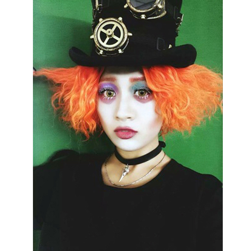 Alice in Wonderland 2 Mad Hatter Tarrant Hightopp Orange Wig