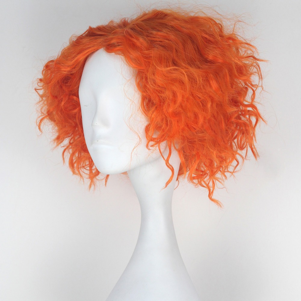 Alice in Wonderland 2 Mad Hatter Tarrant Hightopp Orange Wig